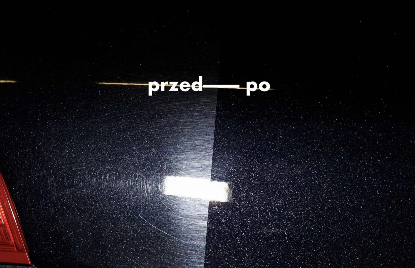 Korekta lakieru — efekt przed i po, SEGENT